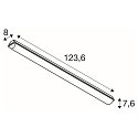 SLV Luminaire pour locaux humides WATERPROOF V 1200 DALI contr�lable par DALI, r�sistant aux chocs IP66, gris gradable