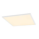 SLV Luminaire de plafond PANEL V 600 ON-OFF CCT Switch, UGR < 19, commutable IP54 / IP40, blanche, laqu� 