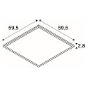 SLV Luminaire de plafond PANEL V 600 ON-OFF CCT Switch, UGR < 19, commutable IP54 / IP40, blanche, laqu� 