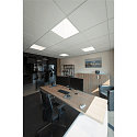 SLV Luminaire de plafond PANEL V 625 ON-OFF CCT Switch, UGR < 19, commutable IP54 / IP40, blanche, laqu� 