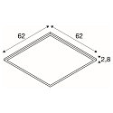 SLV Luminaire de plafond PANEL V 625 ON-OFF CCT Switch, UGR < 19, commutable IP54 / IP40, blanche, laqu� 
