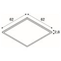 SLV Luminaire de plafond PANEL V 625 DALI contr�lable par DALI, CCT Switch, UGR < 19 IP54 / IP40, blanche, laqu� gradable