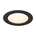 SLV Plafonnier encastr� DOWNLIGHT V 150 sans cadre, CCT Switch, multipower, c�bl� en continu IP54 / IP20, noir 