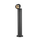 SLV Lampadaire d'ext�rieur R-CUBE 75 rond, CCT Switch, pivotant � la cardan IP65, anthrazit gradable