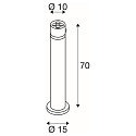 SLV Lampadaire d'ext�rieur R-CUBE 75 rond, CCT Switch, pivotant � la cardan IP65, anthrazit gradable