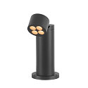 Luminaire en forme de borne R-CUBE 35 rond, CCT Switch, pivotant � la cardan IP65, anthrazit gradable