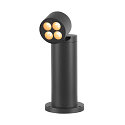 SLV Luminaire en forme de borne R-CUBE 35 rond, CCT Switch, pivotant � la cardan IP65, anthrazit gradable