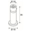 SLV Luminaire en forme de borne R-CUBE 35 rond, CCT Switch, pivotant � la cardan IP65, anthrazit gradable