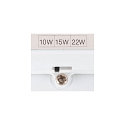 SLV Applique et plafonnier SURFACE V 390 CCT Switch, commutable, multipower, cambr�, c�bl� en continu IP44, blanche 