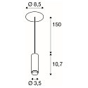SLV Luminaire à suspension LALU® MIX&MATCH version pour montage encastré IP20, noir gradable