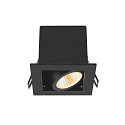 Plafonnier encastr� KADUX SINGLE carr� IP20, noir gradable