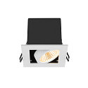 ceiling recessed luminaire KADUX SINGLE square IP20, black, white dimmable