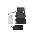 SLV ceiling recessed luminaire KADUX DOUBLE square IP20, black dimmable