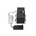 SLV ceiling recessed luminaire KADUX DOUBLE square IP20, black, white dimmable