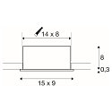 SLV ceiling recessed luminaire KADUX DOUBLE square IP20, black, white dimmable