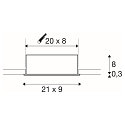 SLV Plafonnier encastr� KADUX TRIPLE carr� IP20, noir gradable
