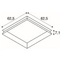SLV Cadre de montage PANEL 625 P / 625 V encastr�, blanche, laqu�