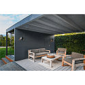 SLV outdoor wall luminaire PHOTONI half round, conical E27 IP65, rust dimmable