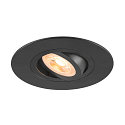 Plafonnier encastré NEW TRIA® 75 XL rond GU10 IP20, noir