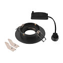SLV ceiling recessed luminaire NEW TRIA® 75 XL round GU10 IP20, black