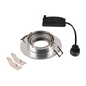 SLV ceiling recessed luminaire NEW TRIA® 75 XL round GU10 IP20, aluminium