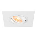Plafonnier encastré NEW TRIA® 75 XL carré GU10 IP20, blanche