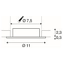 SLV recessed ceiling ring NEW TRIA� 75 XL round, aluminium
