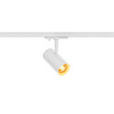 1-Projecteur monophas� NOBLO� SPOT rond, pivotant � la cardan IP20, blanche gradable