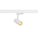 Projecteur triphas� NOBLO� SPOT rond, pivotant � la cardan IP20, blanche gradable