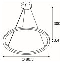 Luminaire � suspension ONE CUBE contr�lable par DALI IP20, noir gradable