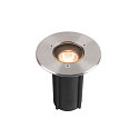 SLV Projecteur encastr� DASAR� S rond, pivotant, passable, commutable IP67, acier inoxydable 