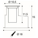 SLV Projecteur encastr� DASAR� S rond, pivotant, passable, commutable IP67, acier inoxydable 