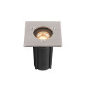 SLV floor recessed luminaire DASAR� S square, swivelling, passable, switchable IP67, stainless steel 