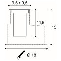 SLV floor recessed luminaire DASAR� S square, swivelling, passable, switchable IP67, stainless steel 