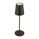 Lampe de table � accu VINOLINA TWO IP65, noir gradable