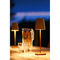 SLV Lampe de table � accu VINOLINA TWO 3-CCT 3 fois, CCT Switch, avec variateur tactile, conique, avec station de recharge IP65