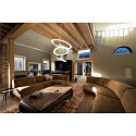 SLV Luminaire � suspension ONE FLAT TRIPLE IP20, laiton, noir gradable