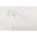 Luminaire de plafond KAMI 3 flammes GU10 IP20, or, blanche
