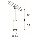 Luminaire à suspension LALU® MIX&MATCH IP20, noir gradable