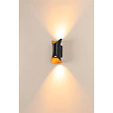 SLV Luminaire mural d�ext�rieur MODELA UP/DOWN haut bas, r�sistant aux chocs IP65, noir mat gradable