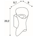 SLV Luminaire mural d�ext�rieur MODELA UP/DOWN haut bas, r�sistant aux chocs IP65, noir mat gradable