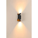 SLV Luminaire mural d�ext�rieur MODELA UP/DOWN haut bas, r�sistant aux chocs IP65, noir mat gradable