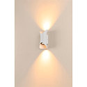 SLV Luminaire mural d�ext�rieur MODELA UP/DOWN haut bas, r�sistant aux chocs IP65, blanc mat gradable