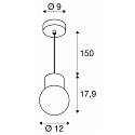 SLV Luminaire à suspension VARYT E14 IP20, laiton