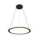 Luminaire � suspension ONE FLAT PD SINGLE PHASE CCT Switch, forme de l'anneau IP20, noir mat gradable