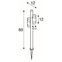 SLV Lampe � piquet de terre HELIA SLIM POLE DOUBLE IP65, noir