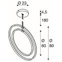 SLV Luminaire � suspension ONE VERTICAL PD IP20, noir gradable