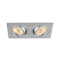 SLV Module LED NEW TRIA� 155 DOUBLE PHASE 38� rond, lot de 2 13,6W 2x 610lm 2700K 38� CRI 90-100 gradable