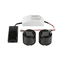 SLV Module LED NEW TRIA� 155 DOUBLE PHASE 38� rond, lot de 2 13,6W 2x 610lm 2700K 38� CRI 90-100 gradable