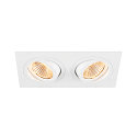 SLV Module LED NEW TRIA� 155 DOUBLE PHASE 38� rond, lot de 2 13,6W 2x 640lm 3000K 38� CRI 90-100 gradable
